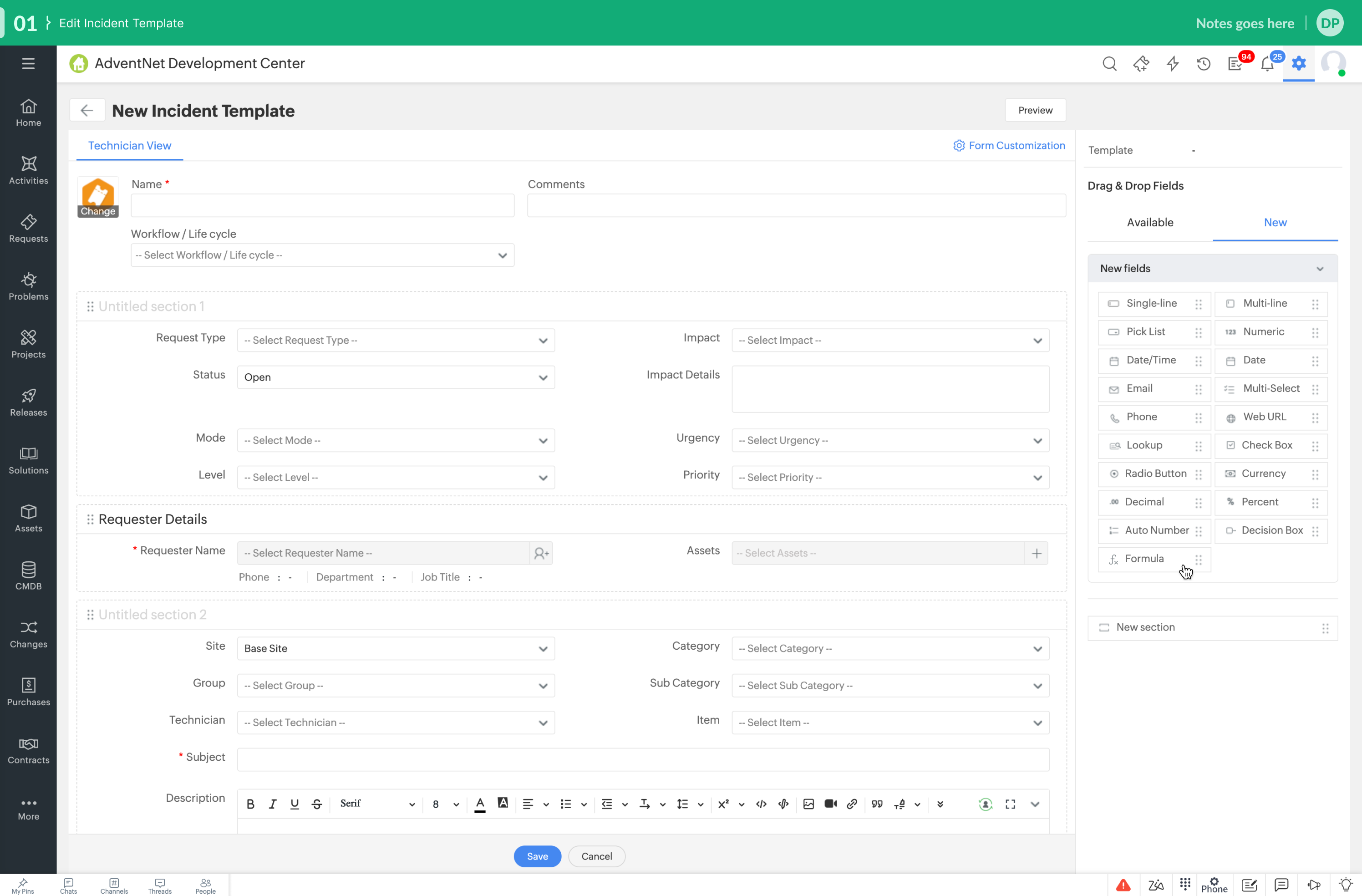 Servicedesk Plus Project Types Examples ManageEngine ServiceDesk Plus